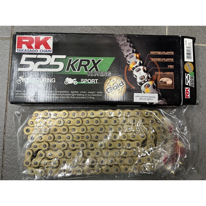 RK X ring โซ่ทองเต็ม 525-120L