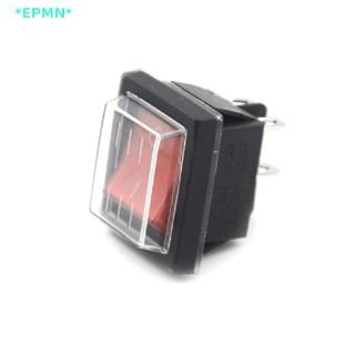 Epmn&gt; ใหม่ สวิตช์โยกปุ่มกด สีแดง 4 ปลั๊ก 16A 250V