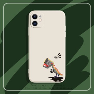 Linear dinosaur เคสไอโฟน iPhone 11 12 13 pro max X Xr Xs Max เคส iPhone 14 plus เคส นิ่ม case 14 pro 7 8 plus phone case