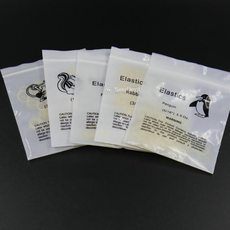 100pcs Dental Elastic Band 5 Sizes Dental Orthodontic Rubber Band Latex Monkey Squarrel Fox Rabbit P
