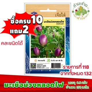 （คุณภาพสูง เมล็ด）[10แถม2] เจียไต๋ เมล็ดพันธุ์ผัก  มะเขือม่วงหลอดไฟ Eggplant น้ำหนักสุทธิ 0.5 /ง่าย ปลูก สวนครัว /ขายดี 6