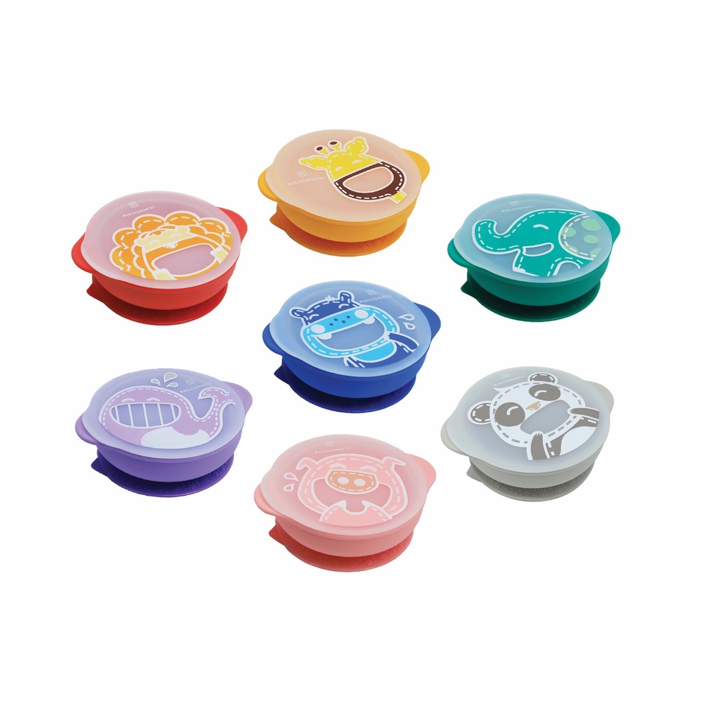 Marcus & Marcus Suction Bowl with Lid ชามก้นดูดซิลิโคนแบบมีฝาปิด