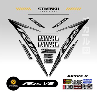 สติกเกอร์ติดตกแต่งรถจักรยานยนต์ สีดํา สําหรับ YAMAHA R15V3 2Nd Edition R15 2017-2021 V3 SIMPLE 2