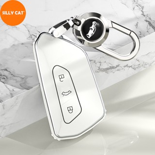 Car Key Case Cover Fob Shell Suit For Volkswagen For VW Golf 8 MK8 GTI MK8 ID 4 ID 6 ID 3 TALAGON TERAMONT Car Key Cover