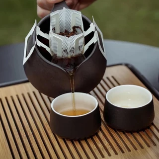 ถุงดริปกาแฟ(50ซอง) ถุงกรองกาแฟดริป แบบมีหูแขวน ถุงกรองกาแฟแบบใช้แล้วทิ้งแพค filter สามารถใช้ได้กับแก้วทุกประเภท