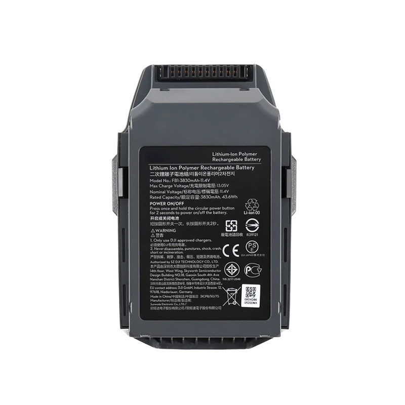 แบตเตอรี่ของแท้สำหรับ Mavic Pro Drone แบตเตอรี่เที่ยวบินอัจฉริยะ (3830MAh/11.4V) ในสต็อกสำหรับ DJI Mavic Pro