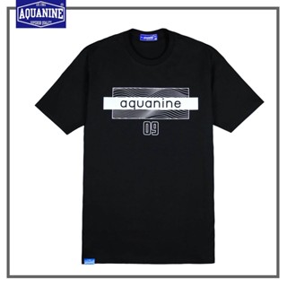 เสื้อยืด AQUANINE tshirt เสื้อยืดผู้ชาย รุ่น DYNAMIC เสื้อยืดสีดำ ลิขสิทธิ์แท้