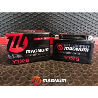 แบตเตอรี่แห้งรถมอเตอร์ไซด์ MAGNUM Black Series รุ่น YTX-9 (12V 9AH) CB400 Street400 Ninja250-300-400 Z800 Z900 ZX6