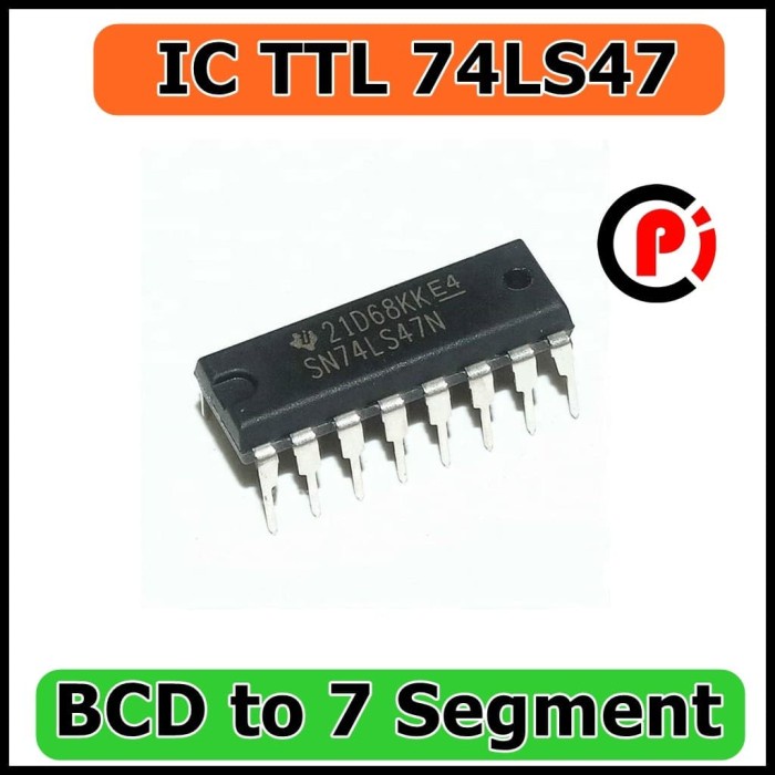 IC DIP 7447 74LS47 BCD ถึง 7 ส่วน TTL