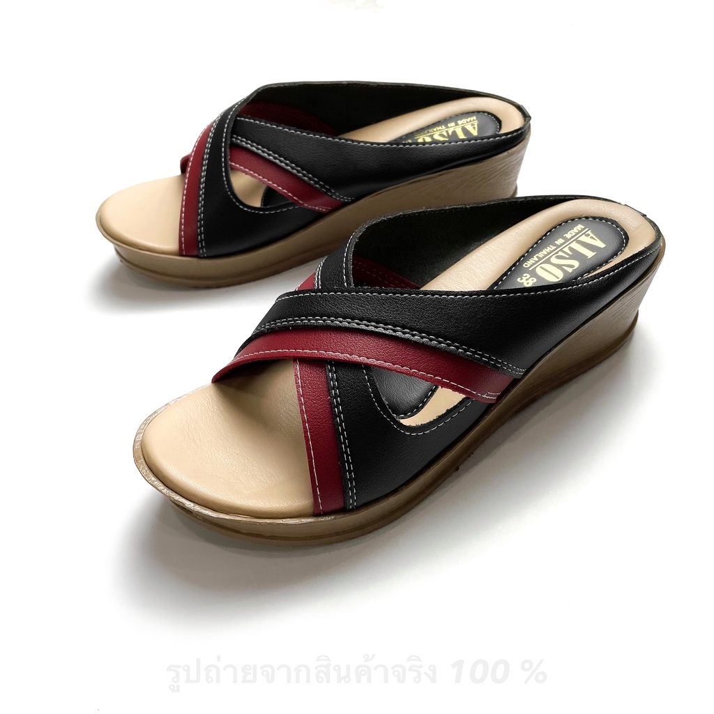 สินค้าใหม่รองเท้าแฟชั่นผู้หญิง ส้นสูง ส้นเตารีด แบบสวม ใส่สบายมาก - รูปที่ 3