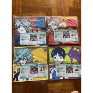 (แท้มือ1)ผ้าเช็ดหน้า ผ้าขนหนู Ichiban Kuji Evangelion Eva Pilot Gather Prize G