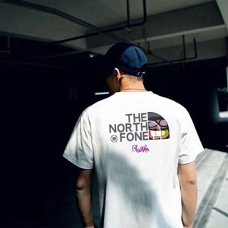 Tnf 2022 ใหม่ เสื้อยืดลําลอง ผ้าฝ้ายแท้ แขนสั้น พิมพ์ลายการ์ตูน ป้ายแท็ก สไตล์สตรีท แฟชั่นสําหรับผู้ชาย ผู้หญิง คู่รัก