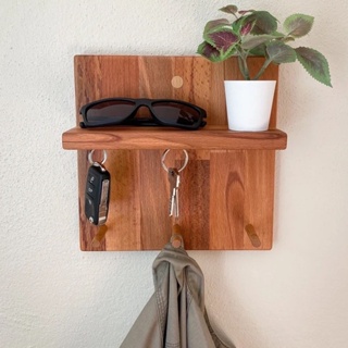 [FudFudAR] ฝุด-ฝุด-อะ ที่ห้อยกุญแจ แบบที่ 3 ทรงสี่เหลี่ยม วางของได้ Key Holder with Shelf ชั้นวางของทางเข้า Entryway