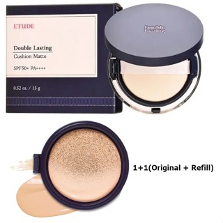 Etude House Double Lasting Cushion Matte 1+1(Original + Refill) #17N1 Neutral Vanilla, #21N1 Neutral Beige, #23N1 Sand