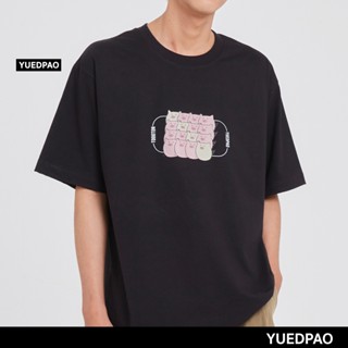 Yuedpao x Toogton ผ้าหนาทรงสวย ยับยากรีดง่าย รับประกันไม่ย้วย 2 ปี เสื้อยืด Oversized  Piggy set Black&amp;White