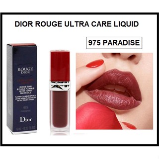 แท้ทั้งร้าน !! โล๊ะลิปดิออร์ของแท้ ราคาถูก DIOR ROUGE ULTRA CARE LIQUID สี 975 PARADISE ขนาดจริง 6 ML.