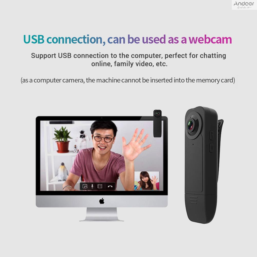 กล้องบันทึกวิดีโอ HD 1080P แบบพกพา มองเห็นที่มืด ตรวจจับการเคลื่อนไหว ขนาดเล็ก สําหรับการประชุม การบันทึกความปลอดภัยในบ้าน