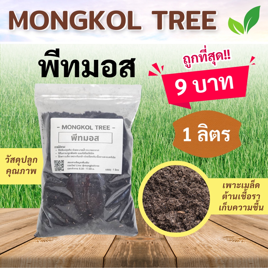 ถูกที่สุด‼ พีทมอส (Peat Moss) คลาสแมนของแท้ 1 ลิตร 9 บาทเท่านั้น ดินเพาะกล้า ผสมวัสดุปลูก ดินปลูก เพาะเมล็ด Mongkol Tree