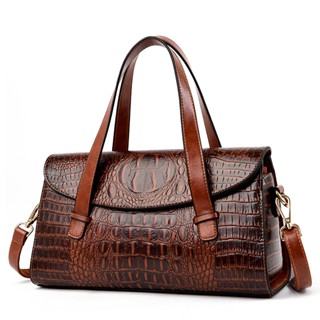 High Quality Crocodile Luxury Leather Handbags Women Bags Designer Vintage Alligator Satchel Tote Lady Shoulder Bag for