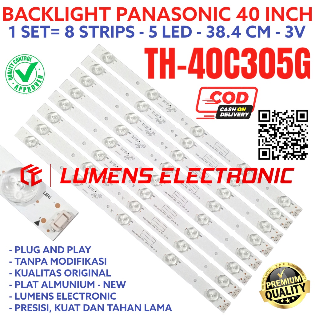 PANASONIC LED TV BACKLIGHT 43 INC TH 43C305 43C305G TH43C305G TH43C305 BL 5K 43C TH-43C305G TH-43C30