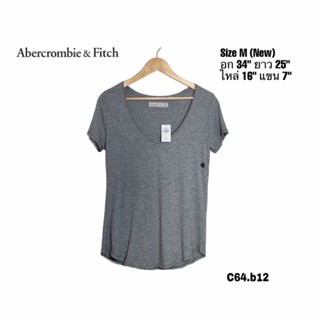 abercrombie &amp; fitch M เสื้อยืดใหม่ป้ายห้อย อก 34 ยาว 25 C64.b12