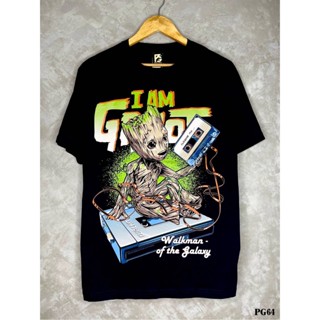 Grootเสื้อยืดสีดำสกรีนลายPG64