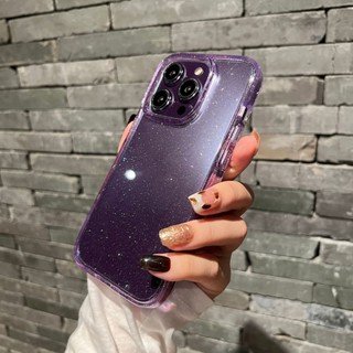 เคสโทรศัพท์มือถือแบบแข็ง ใส แต่งกลิตเตอร์ สําหรับ iPhone 14 Pro Max 13 Mini Ultra 11 Pro 12 XS Max