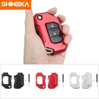 SHINEKA Car Key Case Cover For Jeep Wrangler JL Gladiator JT 2018 2019 2020 2021 2022 Car Remote Key Cover Shell Accesso