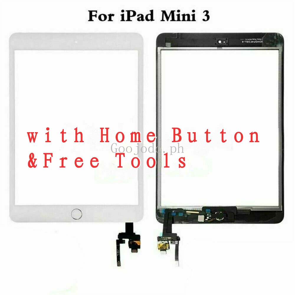 หน้าจอสัมผัสดิจิทัล พร้อมปุ่มโฮม แบบเปลี่ยน สําหรับ iPad Mini 3 A1599 A1600 2014
