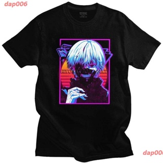 dap006 2022 Tokyo Ghoul Kaneki Ken T-shirt Japan Anime เสื้อยืดพิมพ์ลายการ์ตูนมังงะ คอกลม cotton ย้อนยุค discount