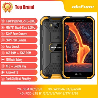 Ulefone Armor X6 Pro IP68 Waterproof Rugged Phone 4GB 32GB 5.0 inch 4000mAh Android 12.0 Helio A22 Quad Core 4G NFC Smartphone