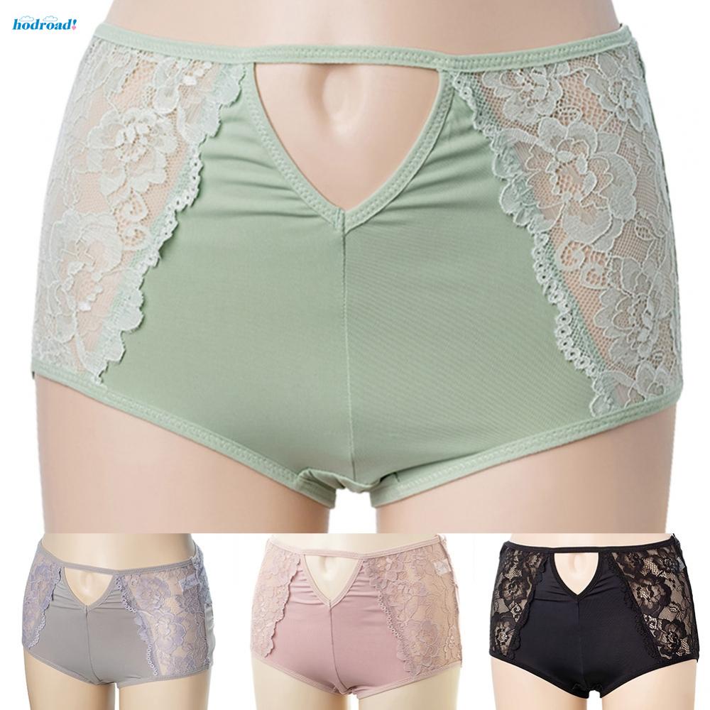 【HODRD】Plus Size Womens Lace Underwear High-Waist Seamless Briefs Sexy Comfy Panties【Fashion】