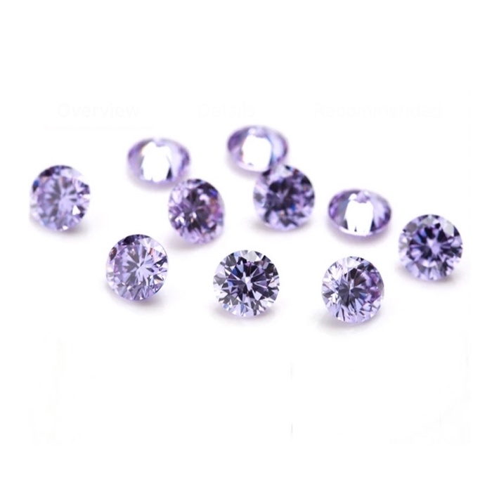 เพชรรัสเซียCZสีม่วงอ่อน(1mm,1.25mm,1.5mm,1.75mm,-5mm)