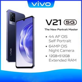 โทรศัพท์มือถือ vivo v21 ของเเท้100% โทรศัพท์ 6.7 นิ้ว สมาร์ทโฟนจอใหญ่ 5G โทรศัพท์ถูกๆ รองรับแอพธนาคาร