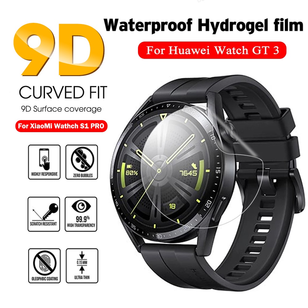 1 ชิ้น ฟิล์มไฮโดรเจล แบบโค้งเต็มรูปแบบ สําหรับ Huawei Watch GT 3 ตัวป้องกันหน้าจอสมาร์ทวอทช์ HD ฟิล์ม TPU ใส ยืดหยุ่น ป้องกันรอยขีดข่วน