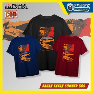 [COD]เสื้อยืด พิมพ์ลายการ์ตูนอนิเมะ NARUTO X KURAMA SAYONARAS-5XL