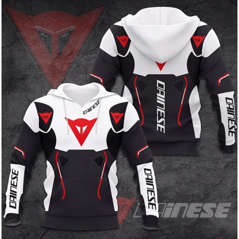 DAINESE Riceing Jacket DAINESE Motorrad Biker เสื้อแจ็คเก็ตสําหรับบุรุษและสตรีแห้งเร็ว Causal Zipper