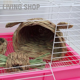 Living Shop รังหญ้าเทียม รูปหัวกระต่าย สําหรับหนูแฮมสเตอร์ เม่น