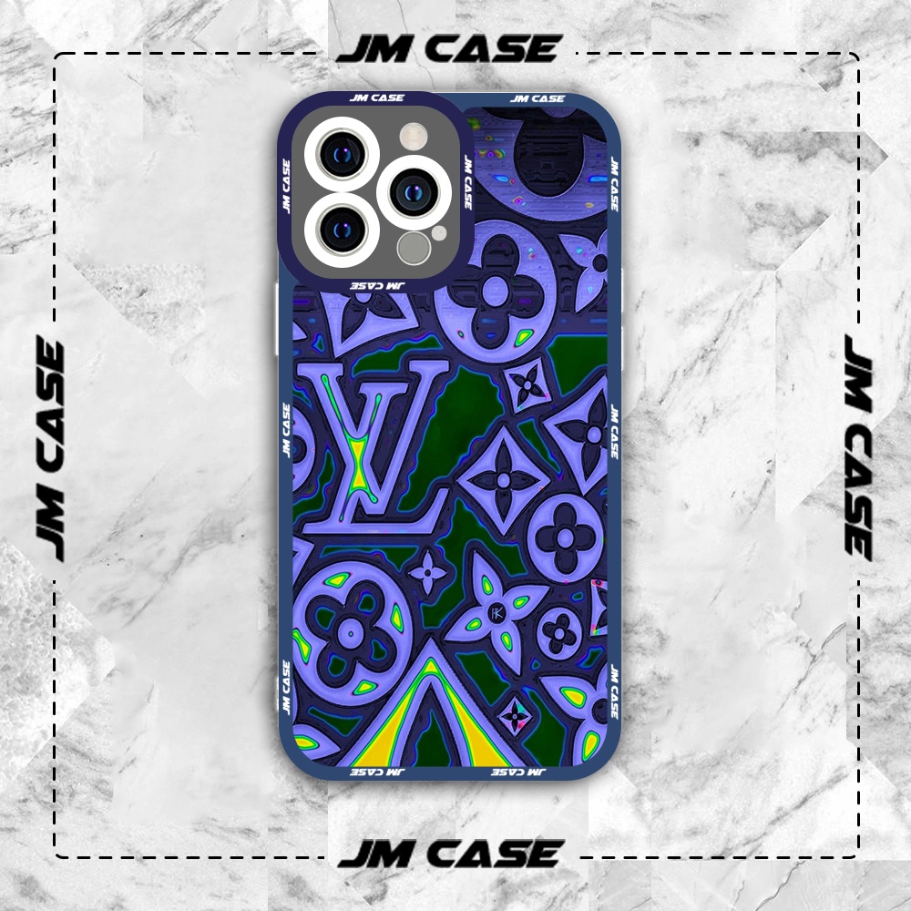 JMCase ขอบสี่เหลี่ยม iphone samsung xiaomi oppo case LV Fashion Icon