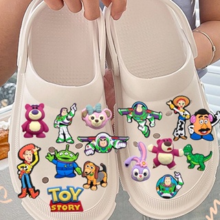 ตัวติดรองเท้า ลายการ์ตูนหมี Toy Story Jibitz Croc Buzz Lightyear น่ารัก อุปกรณ์เสริม สําหรับผู้หญิง