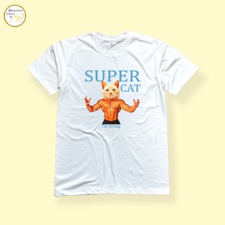 เสื้อยืดพิมพ์ลาย SUPER CAT ทาสแมว