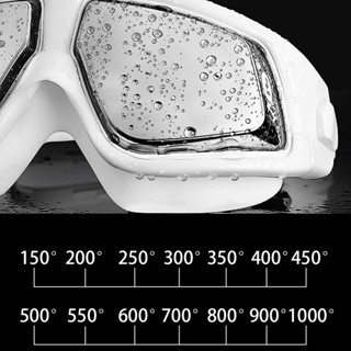 AMEYXGS แว่นตาว่ายน้ํา กรอบซิลิโคน ป้องกันหมอก ความละเอียดสูง 150-1000 องศา GG585