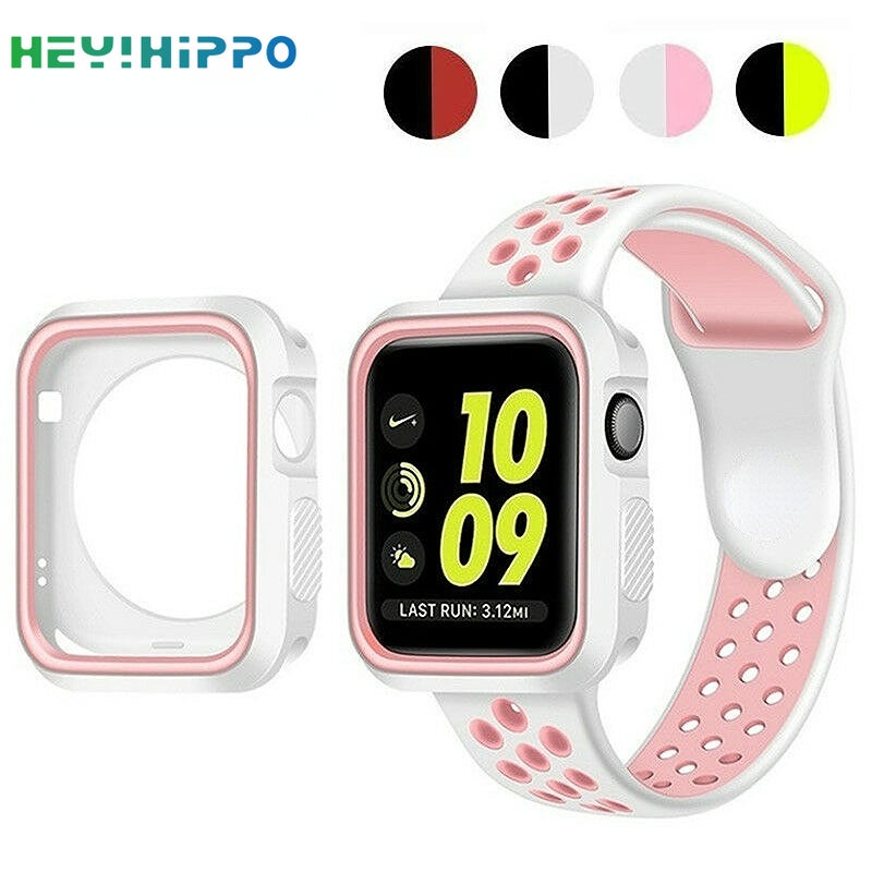 สายนาฬิกาข้อมือซิลิโคน สองสี สําหรับสมาร์ทวอทช์ ซีรีส์ 8 7 6 SE 5 4 iwatch 45 44 42 41 40 38 มม.