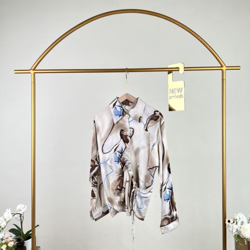 KEMEJA WHOLESALE CELIA DRAWSTRING SHIRT / @72k x 4pcs