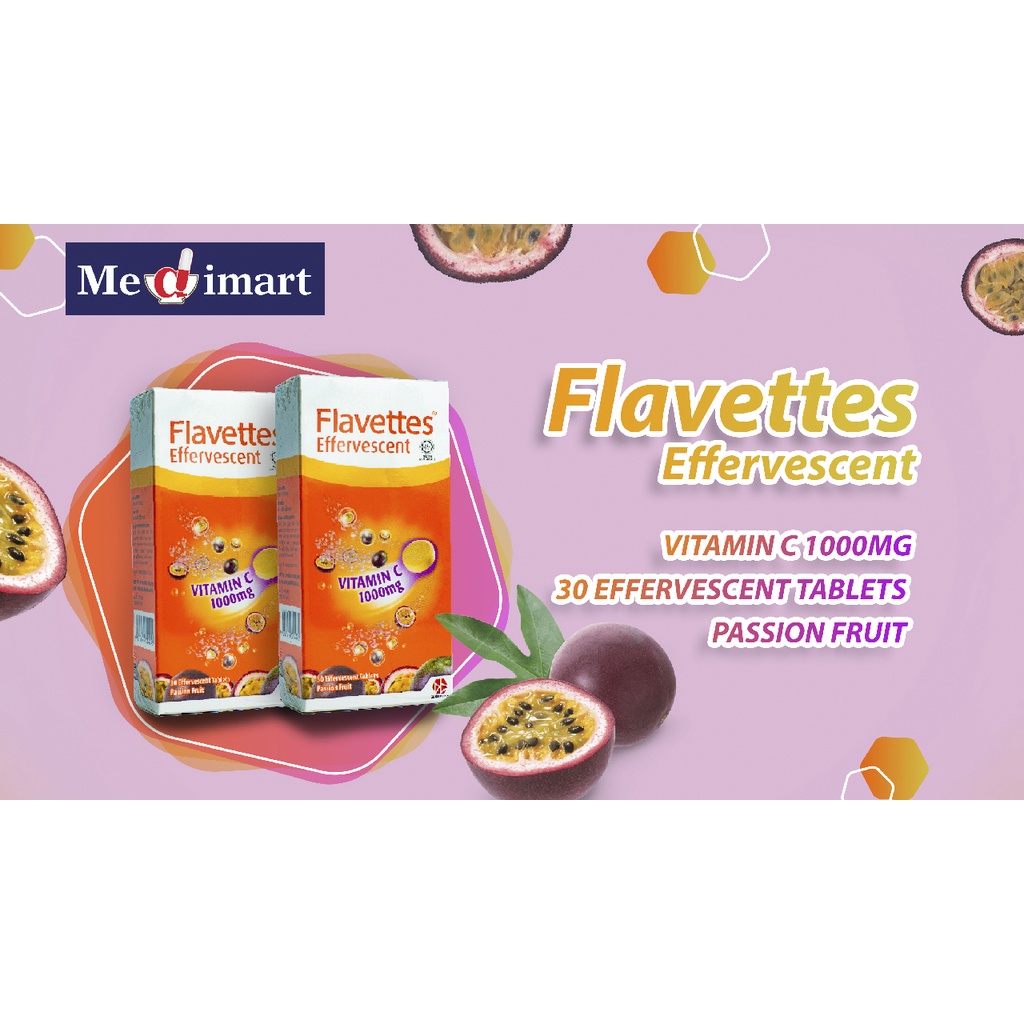 Flavettes VITAMIN C 1000MG ETABS PASSION FRUIT 30S