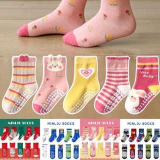 Anti slip sock collection (set 5 คู่) ถุงเท้าพื้นกันลื่น #ถุงเท้าเด็ก #ถุงเท้า