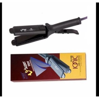 เครื่องหนีบผมซุปเปอร์วี / Super V Inter Ionic Hair-Flatter SU186(น้ำตาล)ขนาดเล็กมีฟัน