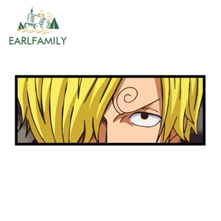 Earlfamily สติกเกอร์ไวนิล ลายดวงตา One Piece สําหรับติดตกแต่งประตูรถยนต์ 13 ซม. x 4.8 ซม.