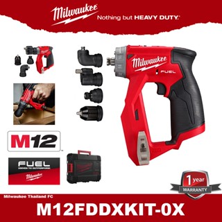 Milwaukee M12 FDDXKIT สว่านไร้สาย เปลี่ยนหัวได้ 4 in1 ขนาด12 โวลต์ INSTALLATION DRILL เครื่องเปล่า สว่านเปลี่ยนหัว