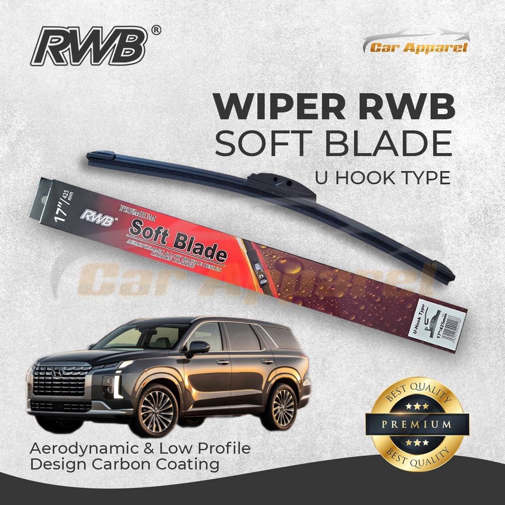 ที่ปัดน้ําฝน RWB Soft Hyundai Palisade Hybrid / กระจกบังลม Hyundai Palisade